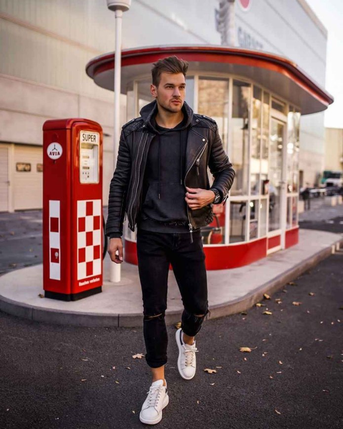 Адам Галлахер лук пальто