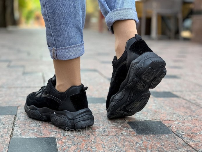 Кроссовки Nike на платформе женские 2021 черные