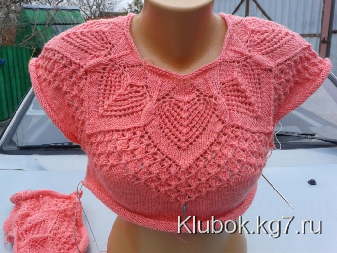 Ажурная кокетка сверху