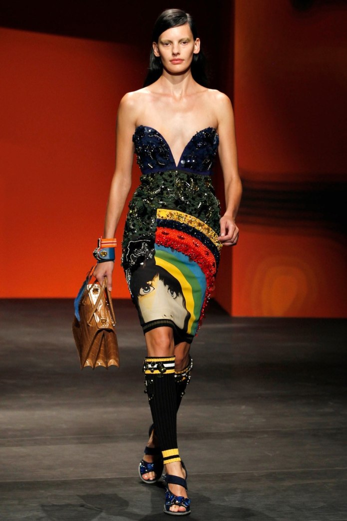 Prada платье осень зима 2020