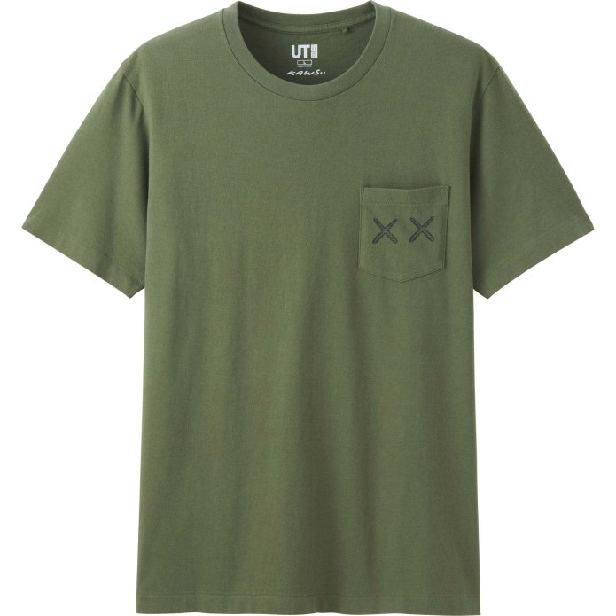Футболка хаки Uniqlo мужская
