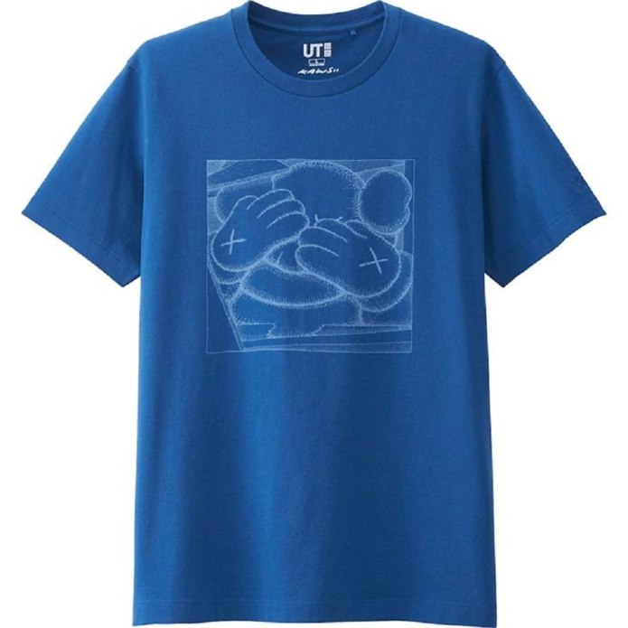 KAWS футболка Uniqlo синяя