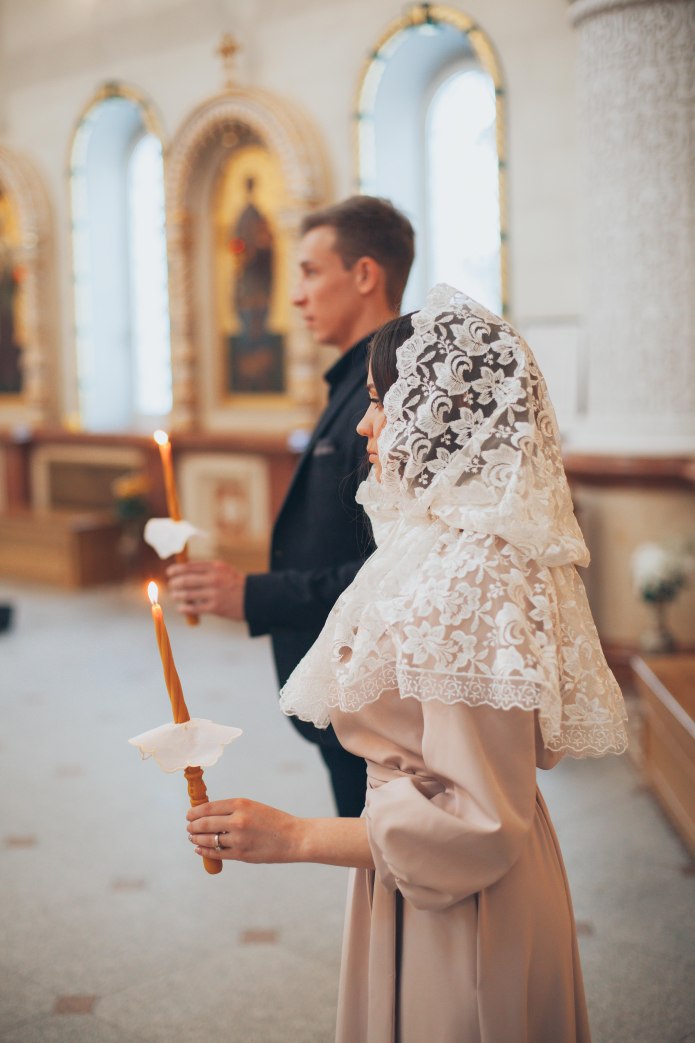 Платье и фата для венчания в церкви