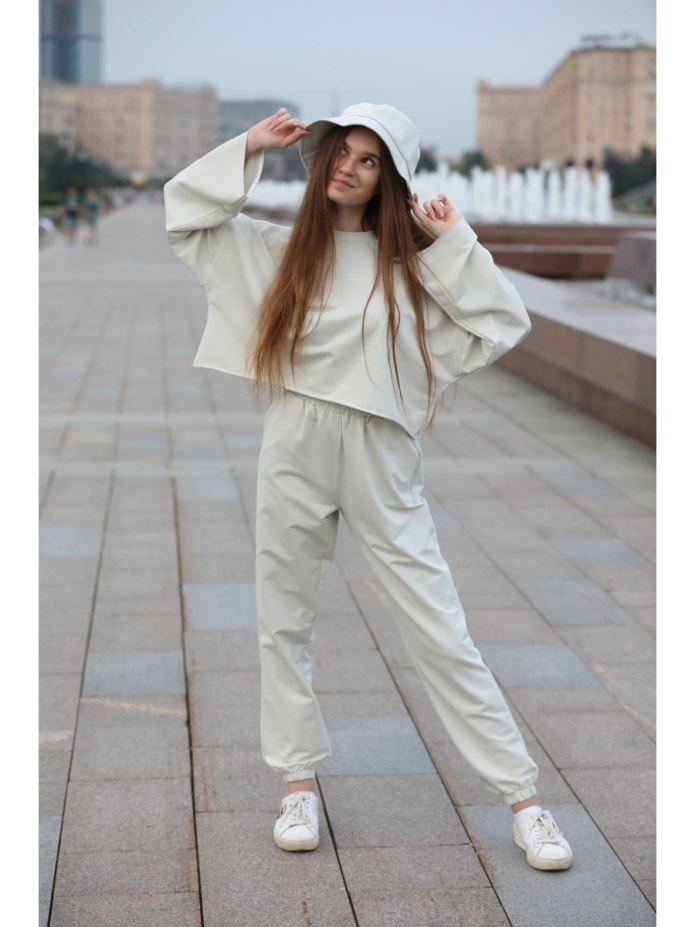 Серый спортивный костюм женский оверсайз