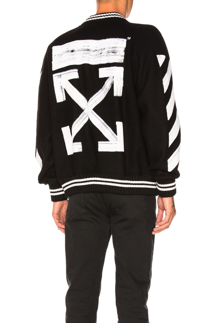 Off White Varsity Jacket зеленая