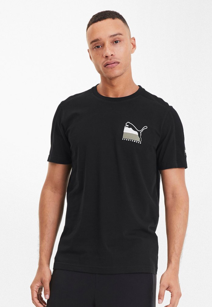 Пума футболка чёрная Puma мужская