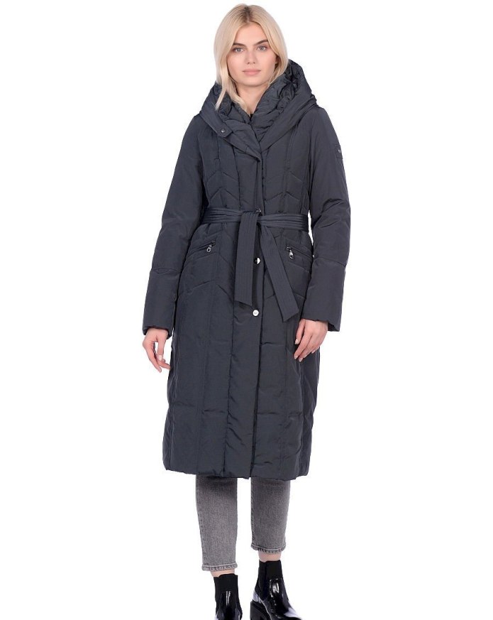 Пуховик Dixi Coat синий длинный