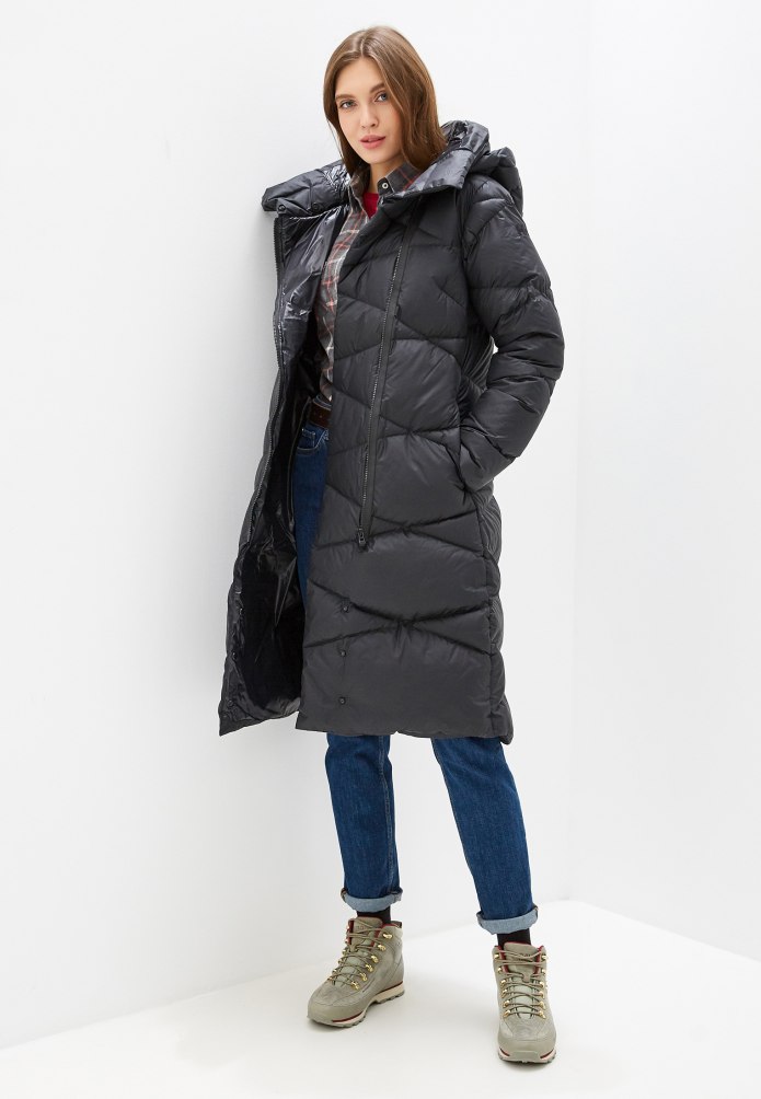Пуховик Dixi Coat синий длинный
