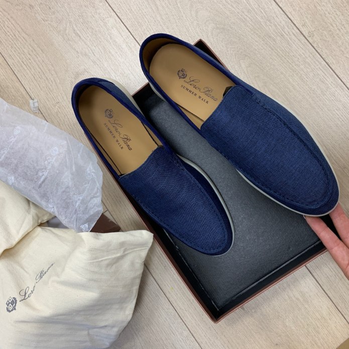 Лоферы loro Piana женские синие