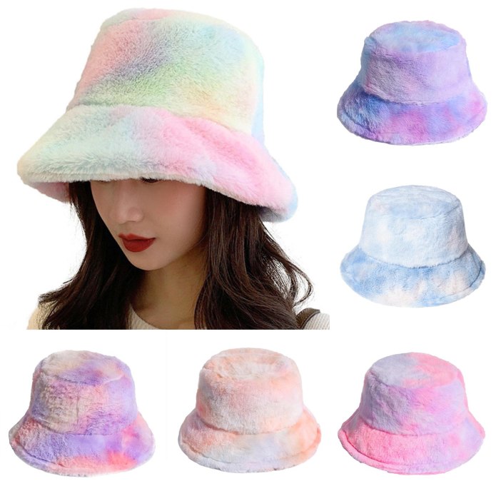 Панама Faux fur Bucket