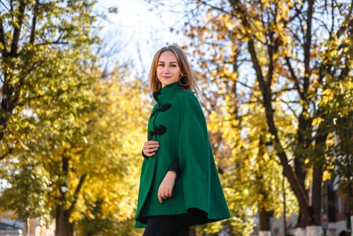 Кейп плащ макси