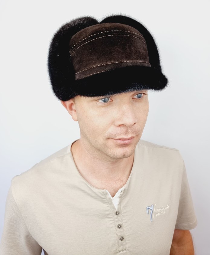 Меховая кепка мужская