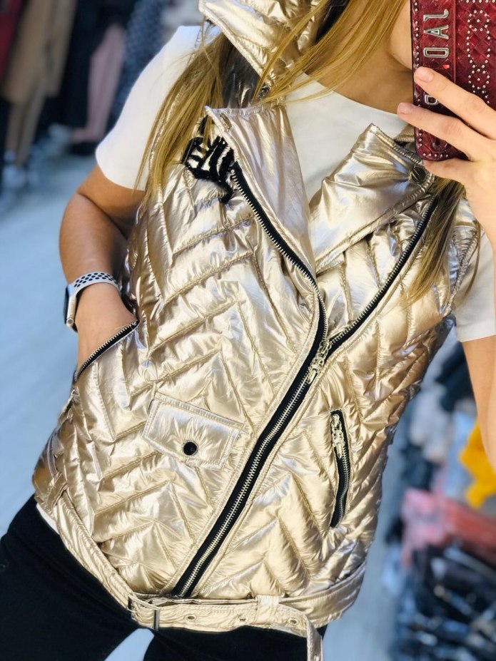 Michael Kors Metallic Quilted