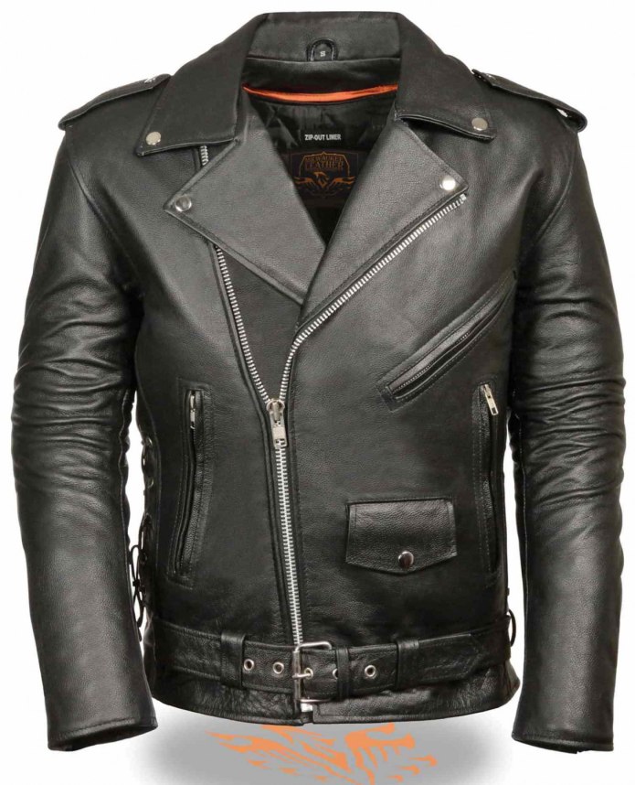 Black Leather Jacket Moto Racer