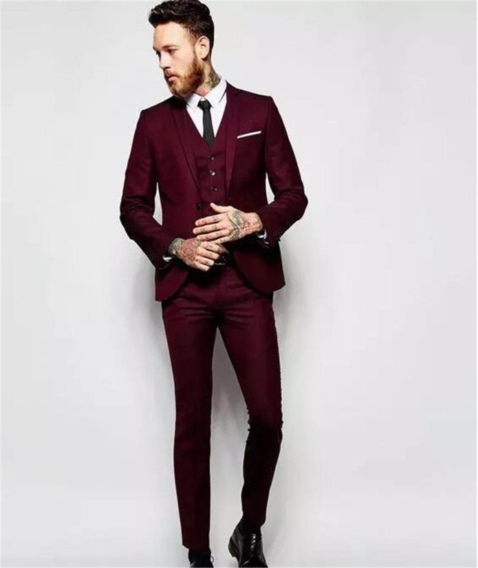 Мужские костюмы тройка Slim Fit