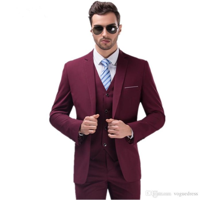 Desirable time костюм тройка Wine Red
