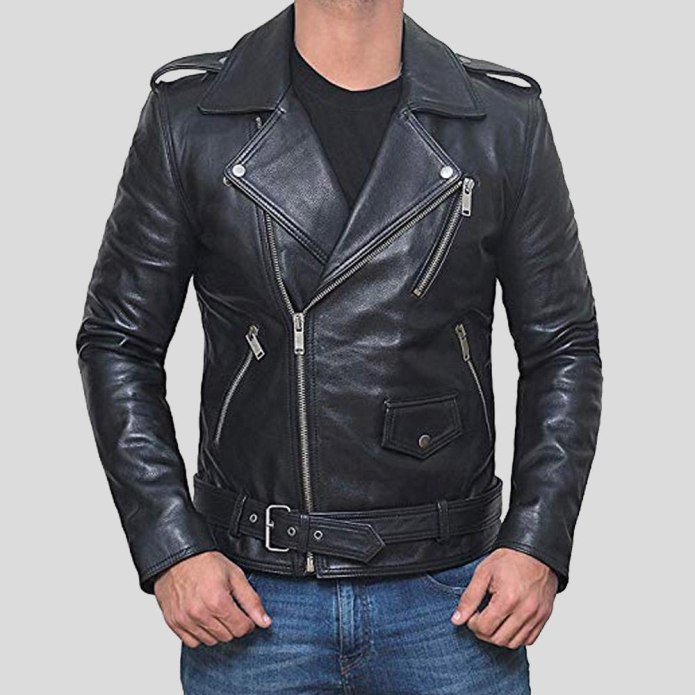 Terminator Black Motorcycle Leather Jacket