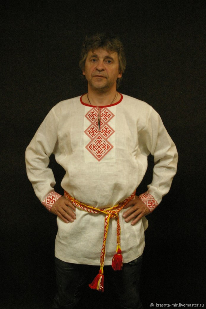 Косоворотки славянские мужские