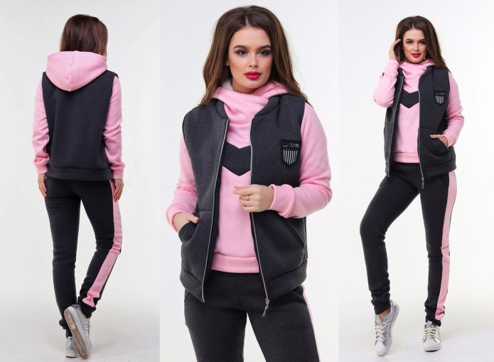 Женский спортивный костюм тройка Fashion bc338