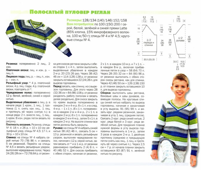 Вязание спицами для мальчика 6 лет с описанием и схемами спицами