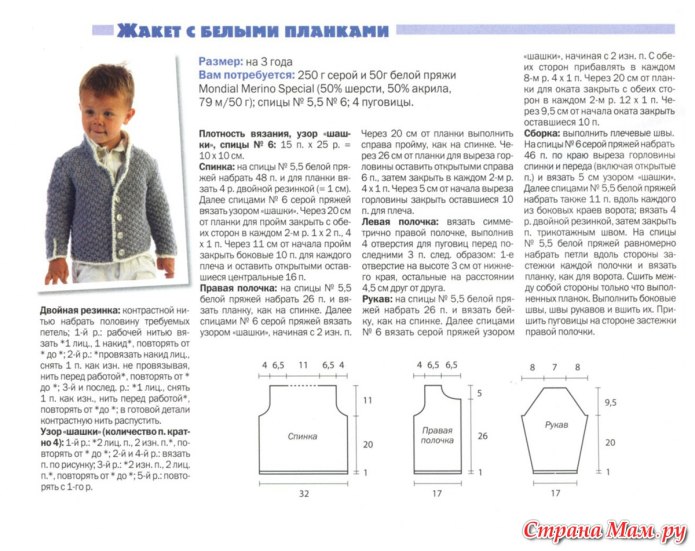 Вязание узоров для мальчиков