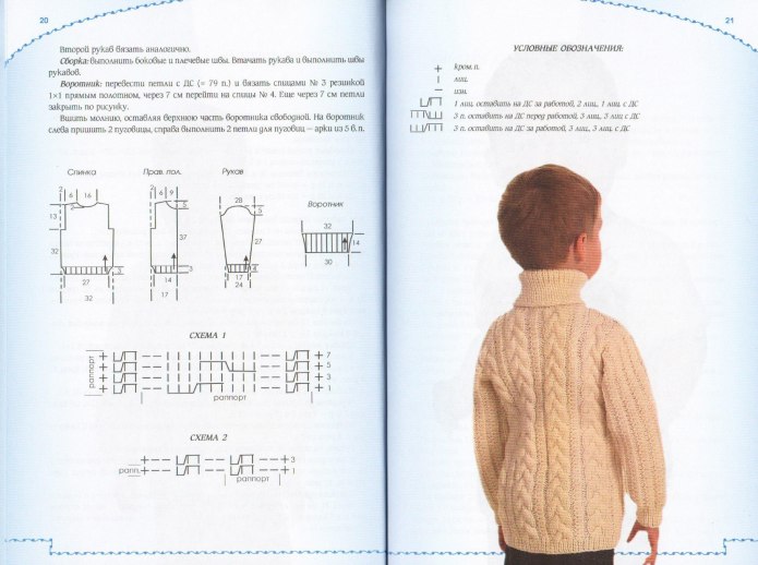 Схемы вязания спицами свитера для мальчика 5 лет