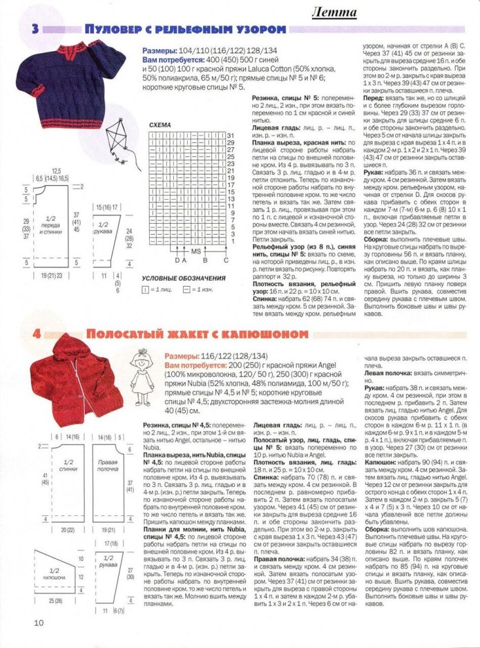 Схема вязания спицами. Джемпера для мальчика 2 года