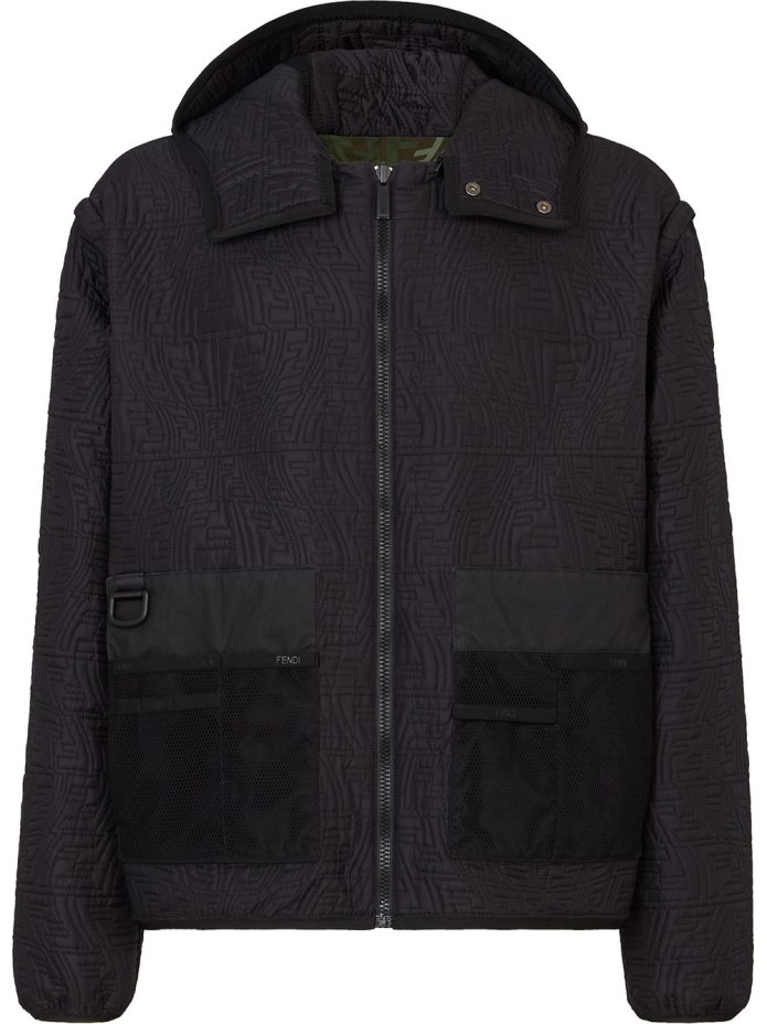 Fendi пуховик с логотипом FF