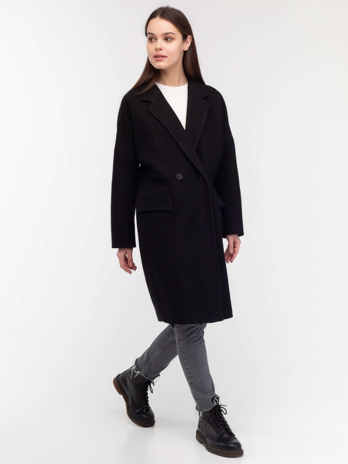 Пальто голубое кокон Max Mara