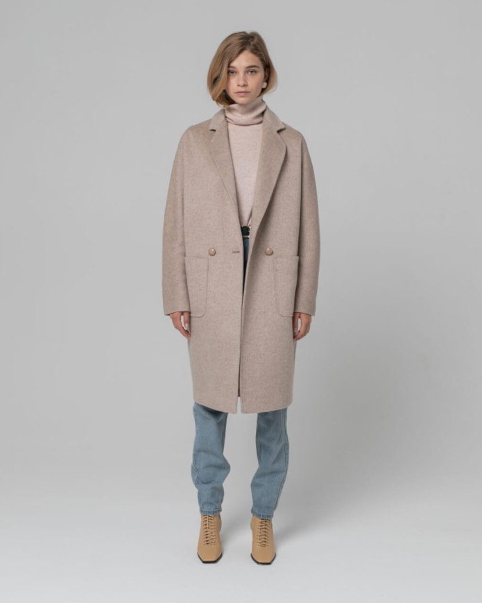 Шерстяное пальто-кокон ASOS