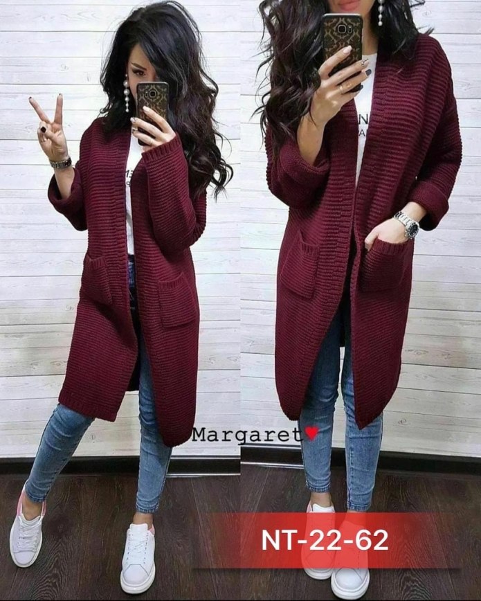 Кардиган женский с3443bg бордо