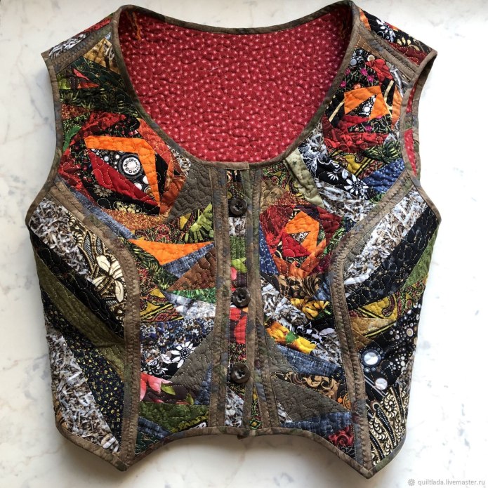 Tweed Patchwork Waist Coat! S/M/L/XL