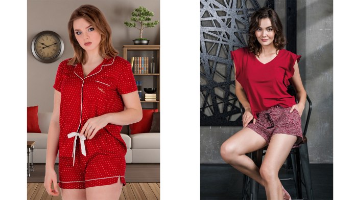 Пижама красный в клетку bonprix 91931481