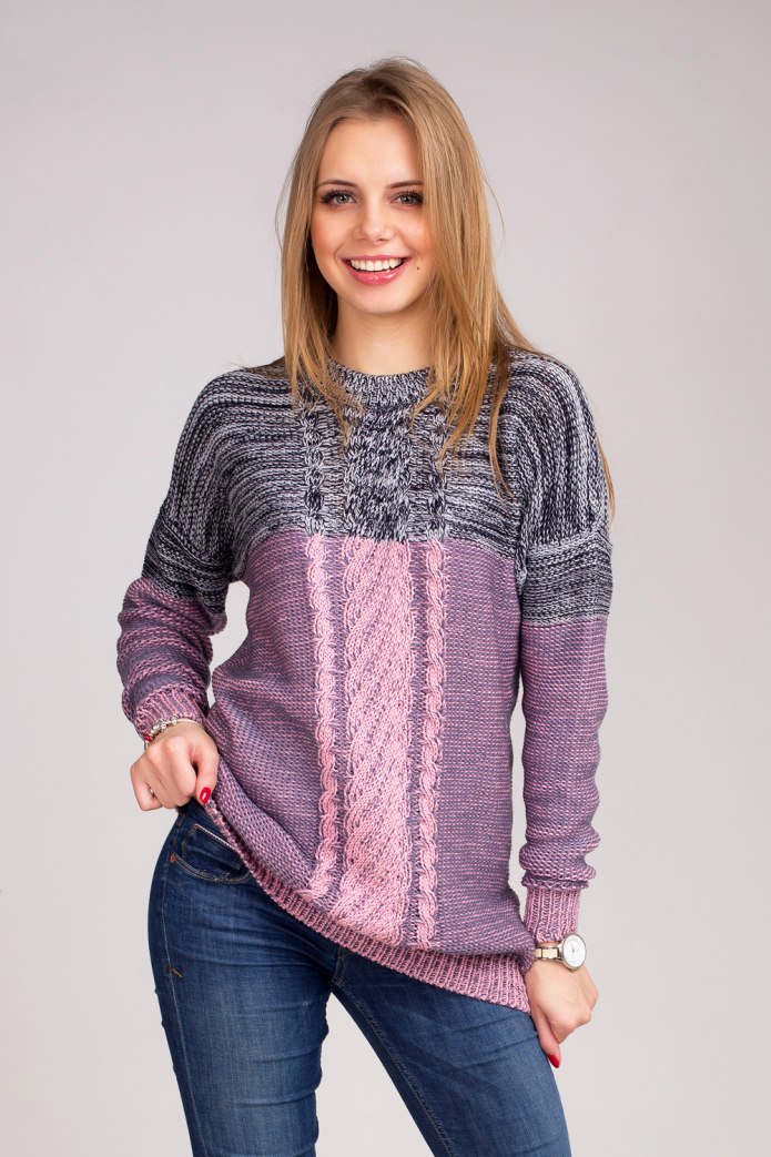 Меланжевый джемпер Zara Knit