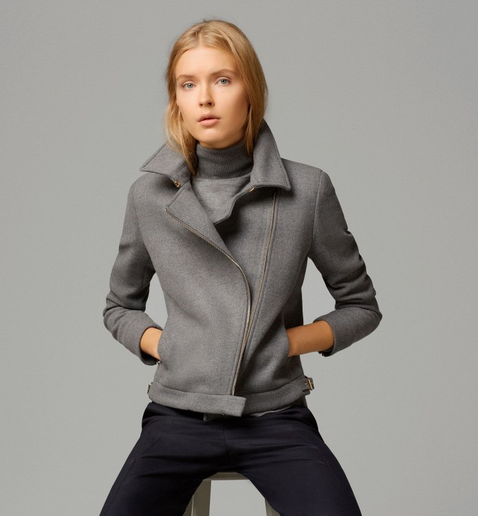 Massimo Dutti стеганая кожаная куртка женская