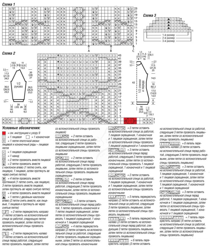Аранами и косами вязание спицами модели схемы