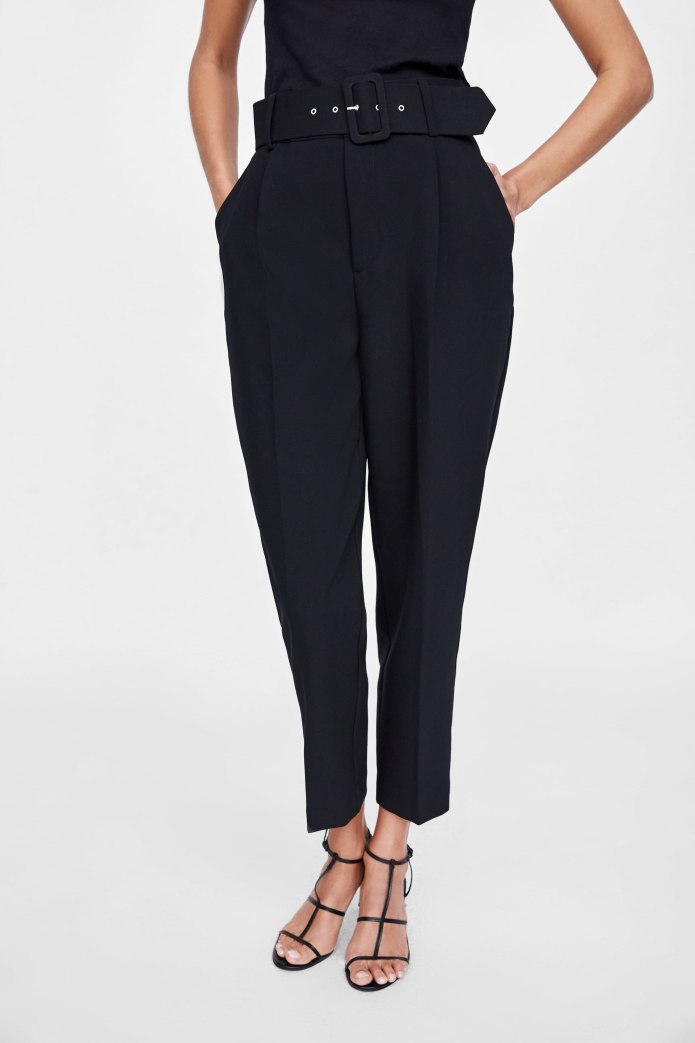 Брюки с защипами Zara