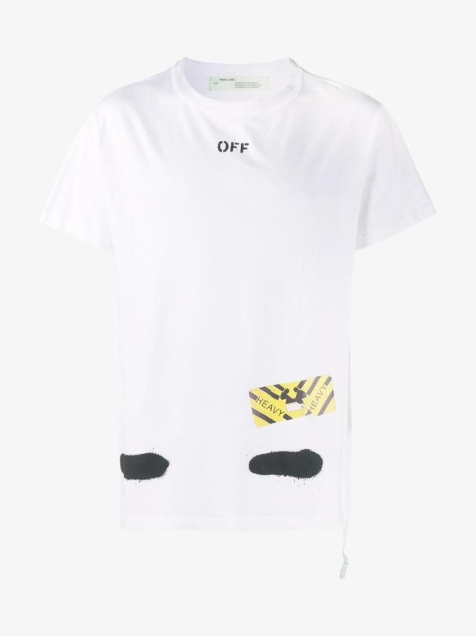 Off White футболка мужская белая