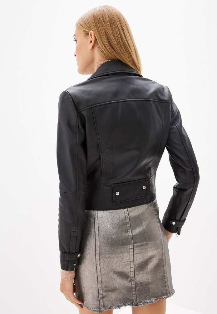 Кожаная куртка Pinko onesta Biker Leather Jacket