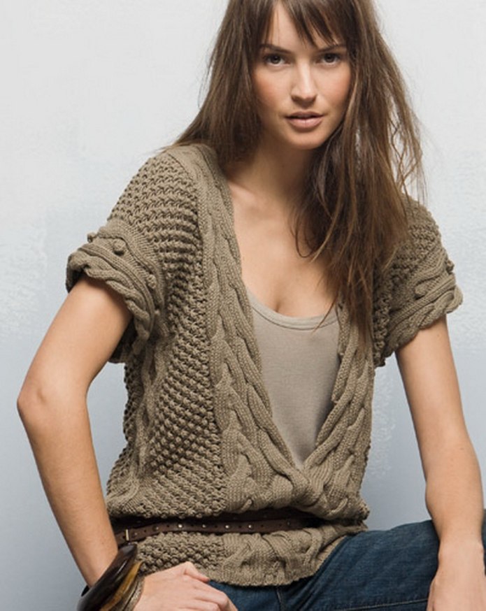 Пуловер с коротким рукавом Vogue Knitting