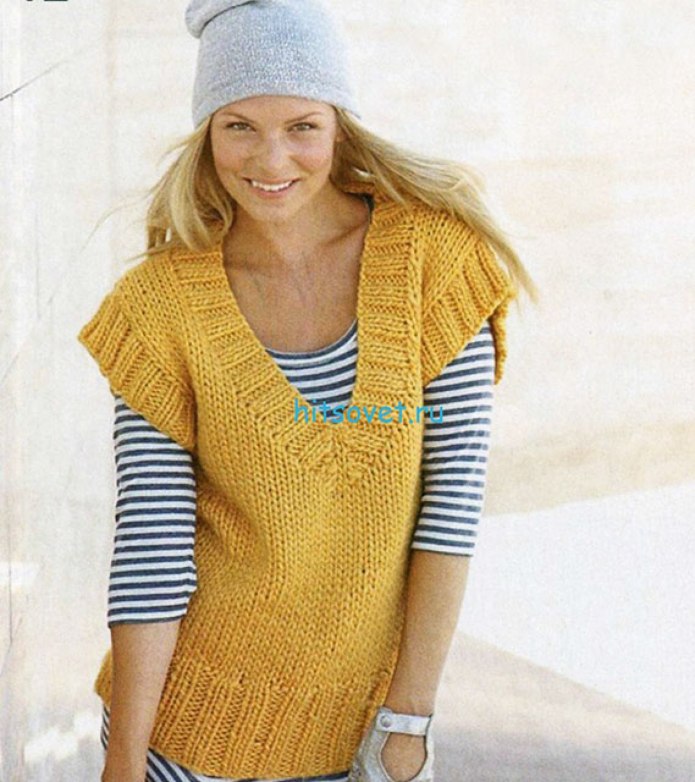 Длинный жилет из Knitter's 86