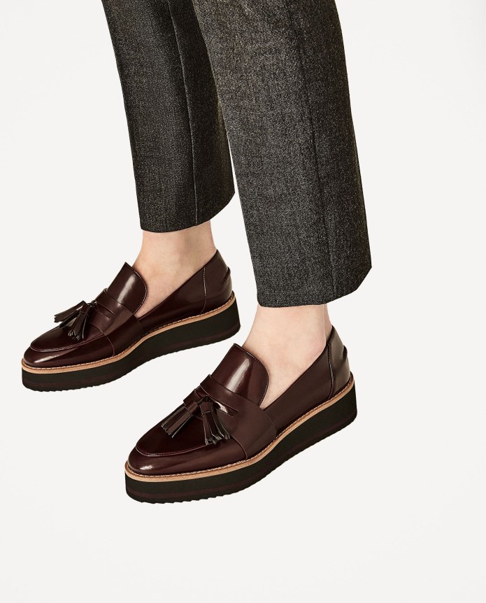 Zara оксфорды на платформе