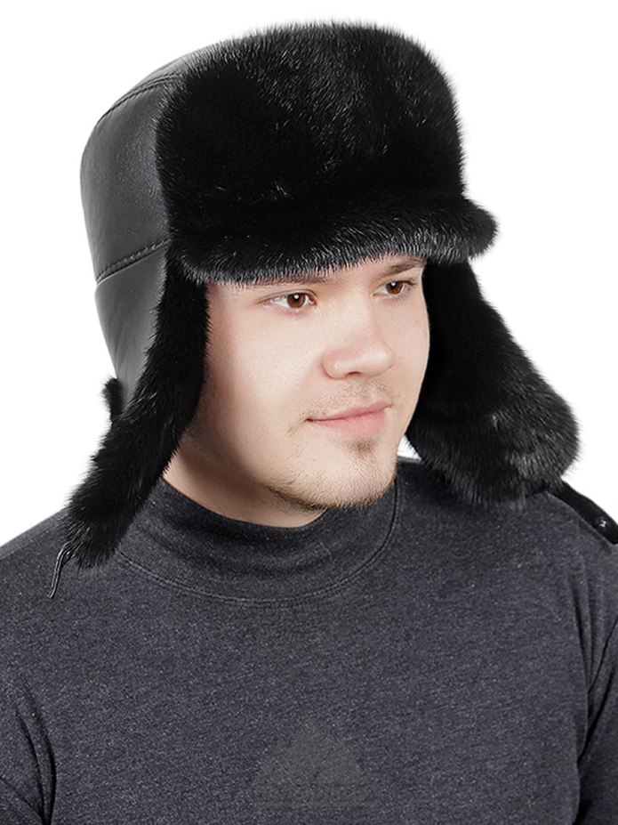 Кепка-ушанка Тигран черный