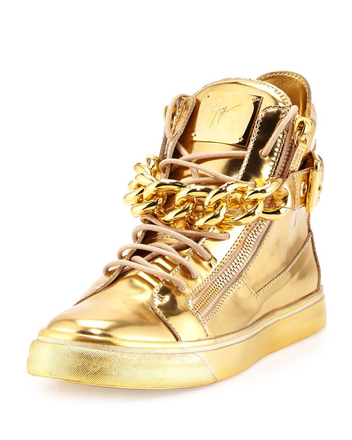 Кроссовки Giuseppe Zanotti золотые