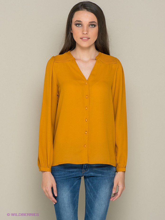 SHEIN блузки горчичного цвета