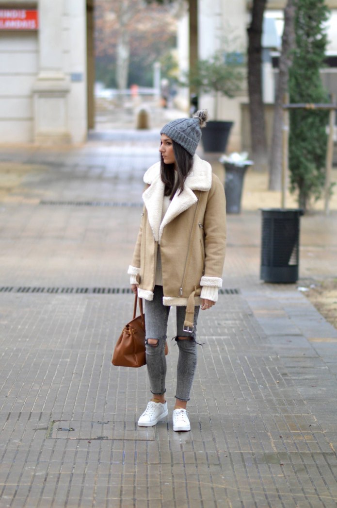 Дубленка Авиатор Oversize удлиненная