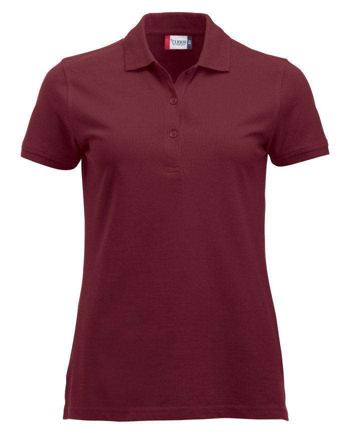 Woman Blue Polo Shirt back