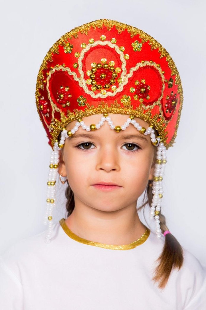 Красно-Золотая корона кокошник
