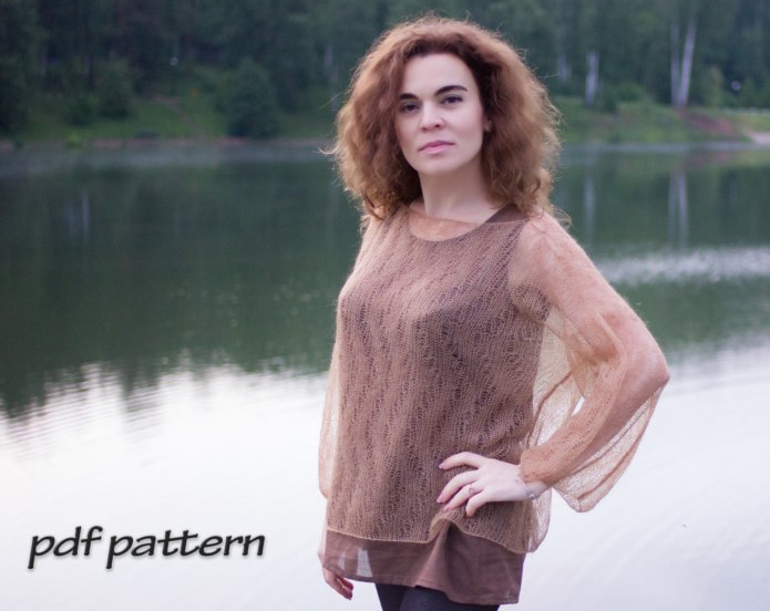 Ажур для джемпера паутинка