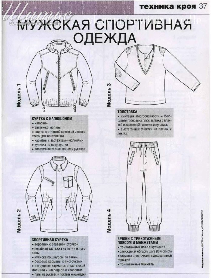 Мужская спортивная одежда техника кроя по Мюллеру